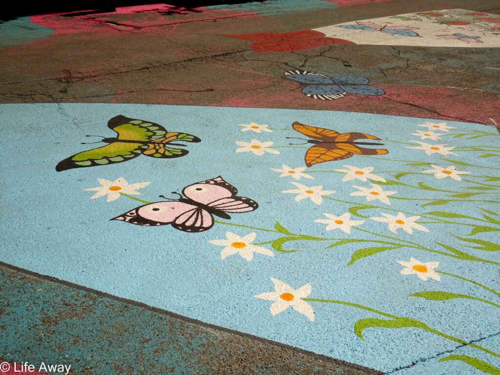 Finlayson area butterflies and flowers street art