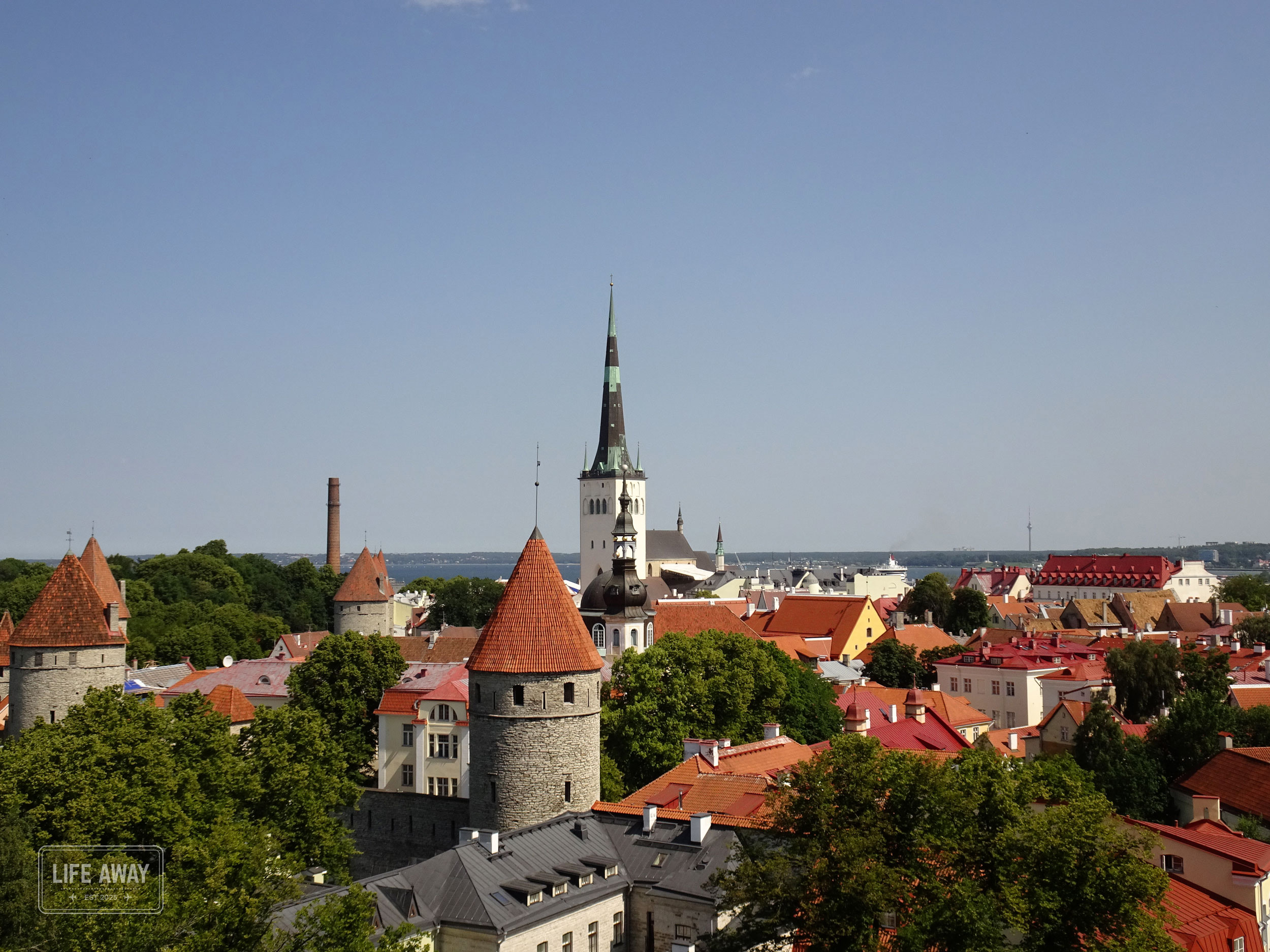 View From Patkuli Viewing Platform Toompea Hill Tallinn